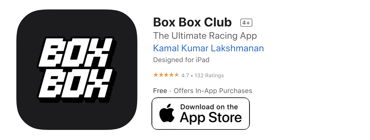 Box Box Club on the App Store